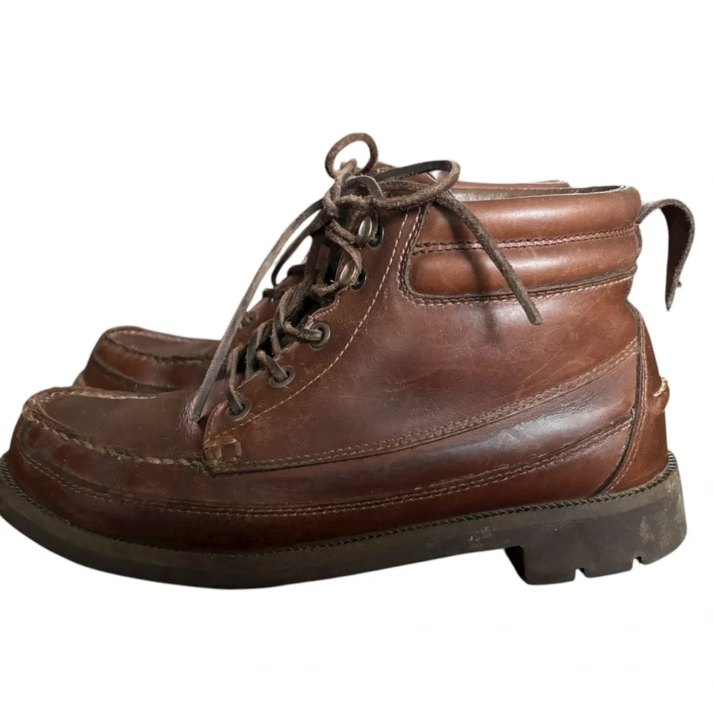 Cabela’s Men’s Brown Leather Waterproof Vibram Hunting Work Chukka Boots 8.5W